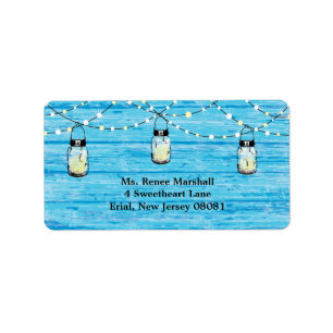 Étiquette Bois rustique pendage Mason jarres et Mariage d'éc