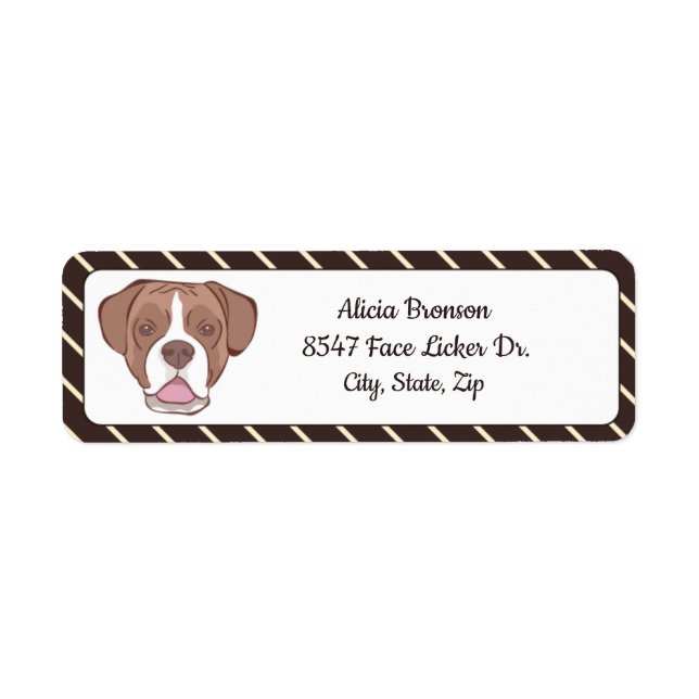 Étiquette Boîtier avec frites diagonales de crème (Devant)