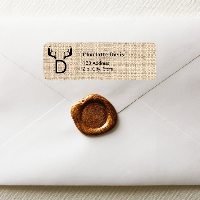 Étiquette Boîtiers de Noël monogramme retour adresse (Créateur téléchargé)