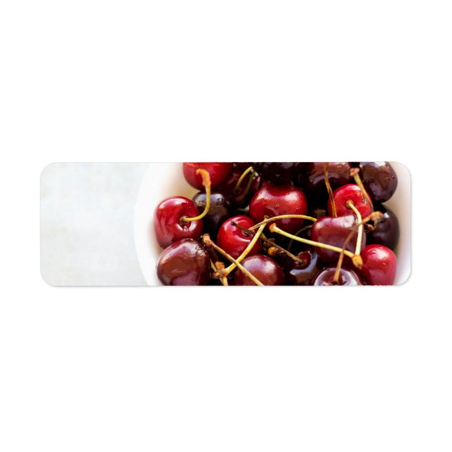 Étiquette bol de cerises (Devant)