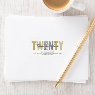 Étiquette Bold Twenty-Three 2023 Nouvelle année Adresse de r