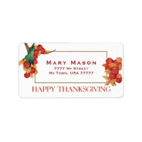 Bon thanksgiving des feuilles et des baies d'autom