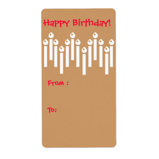 Étiquette BonBon Party Joyeux Anniversaire tag cadeau coloré