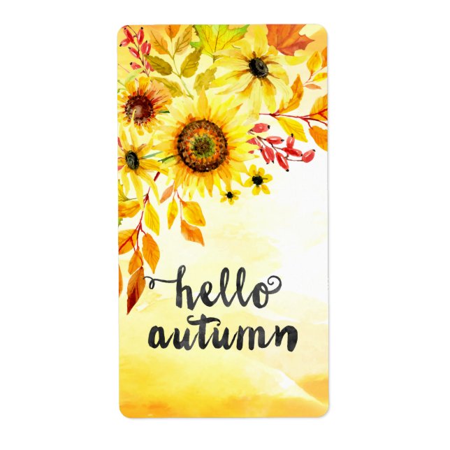 Étiquette Bonjour automne (Devant)