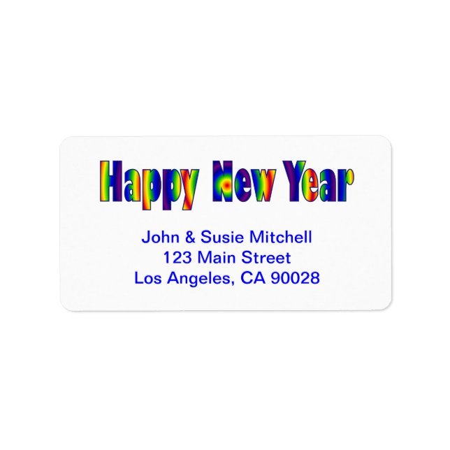 Étiquette Bonne année (Devant)