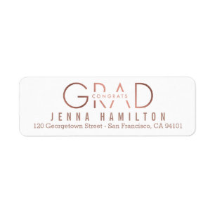 Étiquette Bonne année MODIFIÉE COULEUR Adresse de graduation