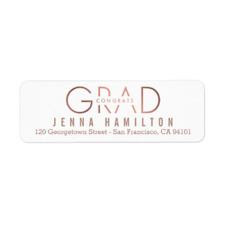 Étiquette Bonne année MODIFIÉE COULEUR Adresse de graduation
