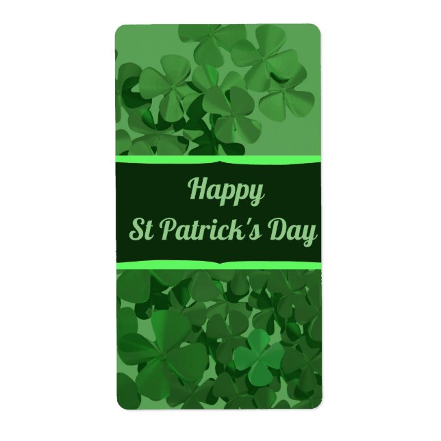 Étiquette Bonne Saint Patrick's Day (Devant)