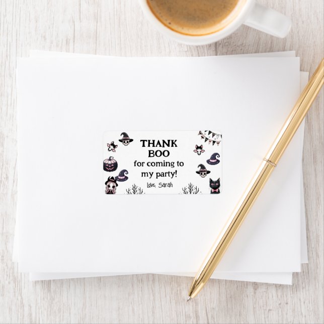 Étiquette Boo-tiful Costume Party Halloween Invite (En situation)