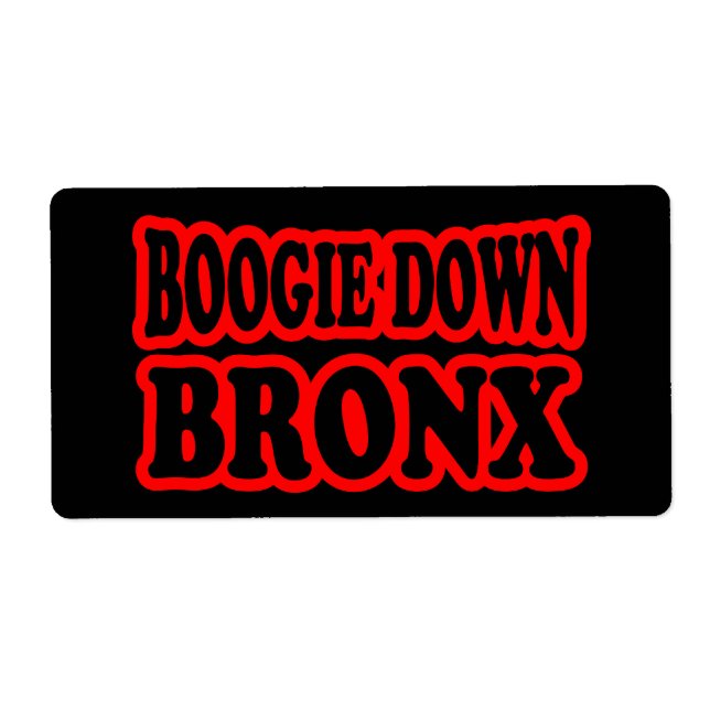 Étiquette Boogie Down Bronx, NYC (Devant)