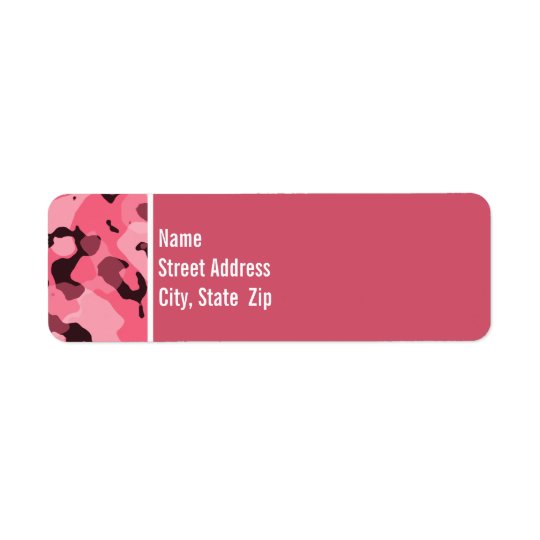 Étiquette Bord Camo rose ; Personnalisé
