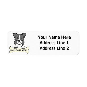 Étiquette Border collie personnalisé