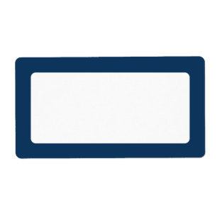 Étiquette Bordure couleur unie bleu foncé vide