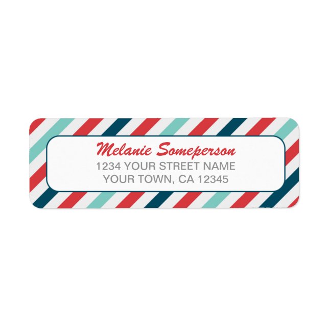 Étiquette Bordure de bande de bonbons (Devant)