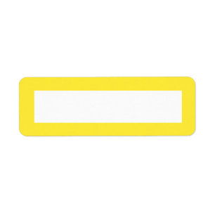 Étiquette Bordure de couleur unie jaune vierge