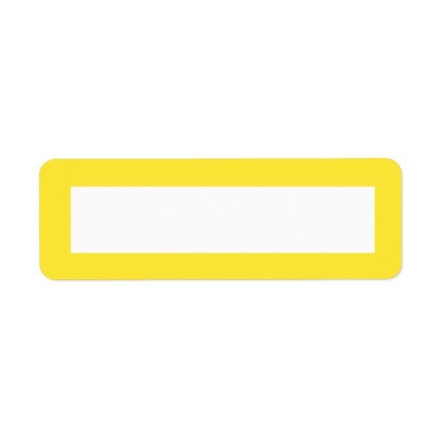 Étiquette Bordure de couleur unie jaune vierge (Devant)