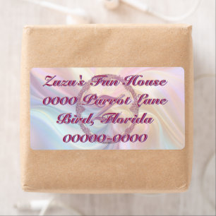 Étiquette Bordure Fantaisie Soie Pastel Coloré Personnaliser