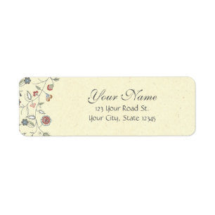 Étiquette Bordure florale vintage