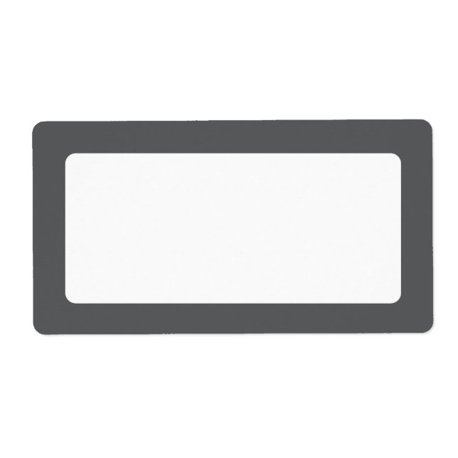 Étiquette Bordure gris clair vide (Devant)