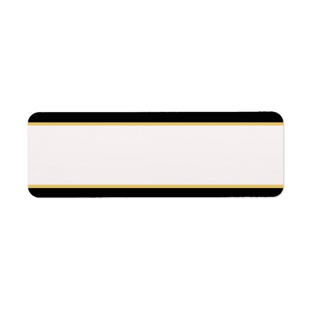 Étiquette Bordure noire et or (Devant)
