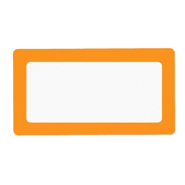 Étiquette Bordure orange vierge (Devant)