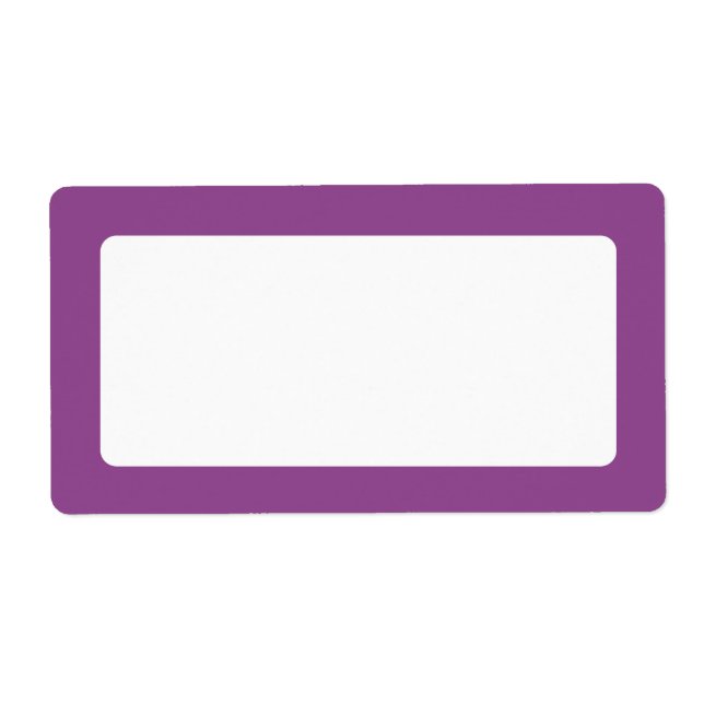 Étiquette Bordure pourpre de prune foncée vierge (Devant)