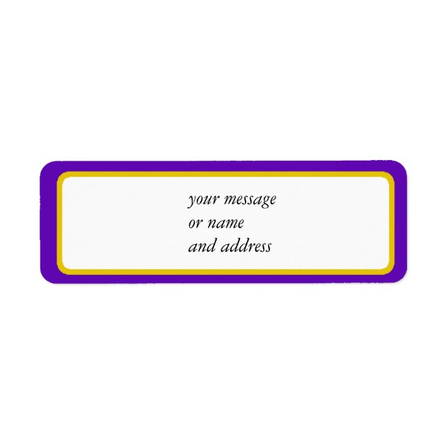Étiquette Bordure Purple Et Or (Devant)