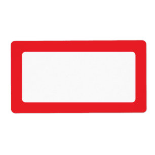 Étiquette Bordure rouge vide