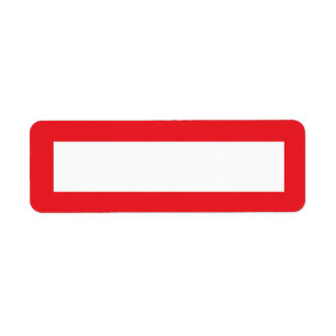 Étiquette Bordure rouge vide