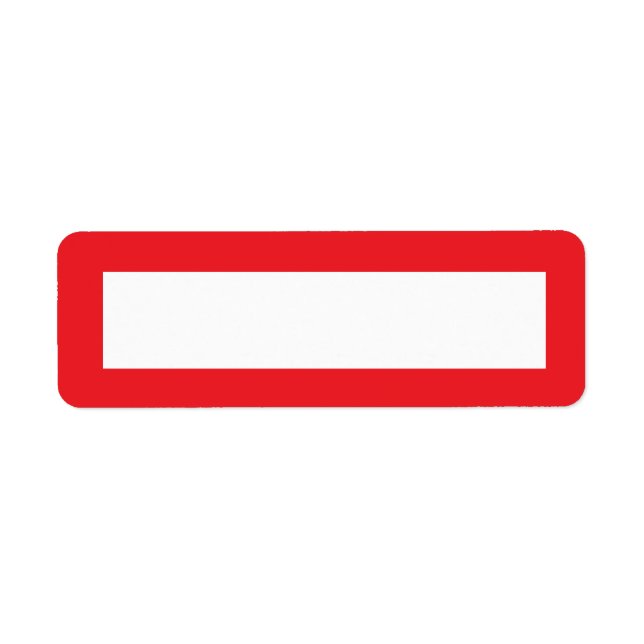 Étiquette Bordure rouge vierge (Devant)