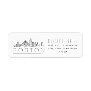 Étiquette Boston a stylisé l'horizon