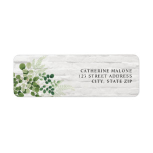 Étiquette Botanical White Brick Adresse