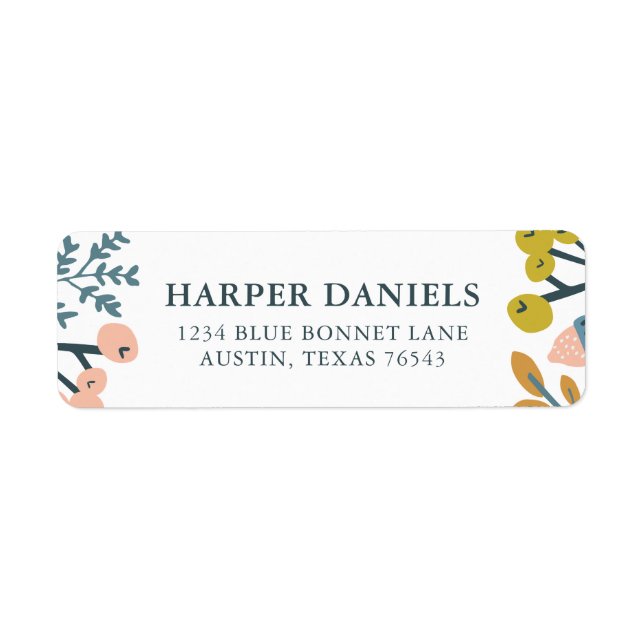 Étiquette Botanique d'automne (Devant)