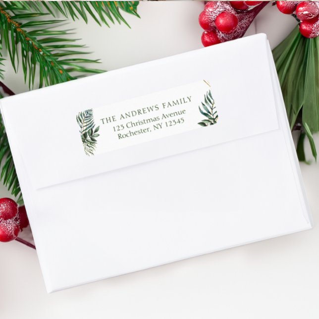 Étiquette Botanique de Noël spécifique au client (Créateur téléchargé)