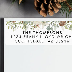 Étiquette Botanique Eucalyptus Verdure Noël personnalisé