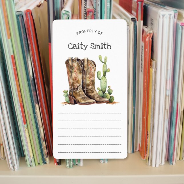 Étiquette Botte de fille avec talons cactus propriété de (Créateur téléchargé)