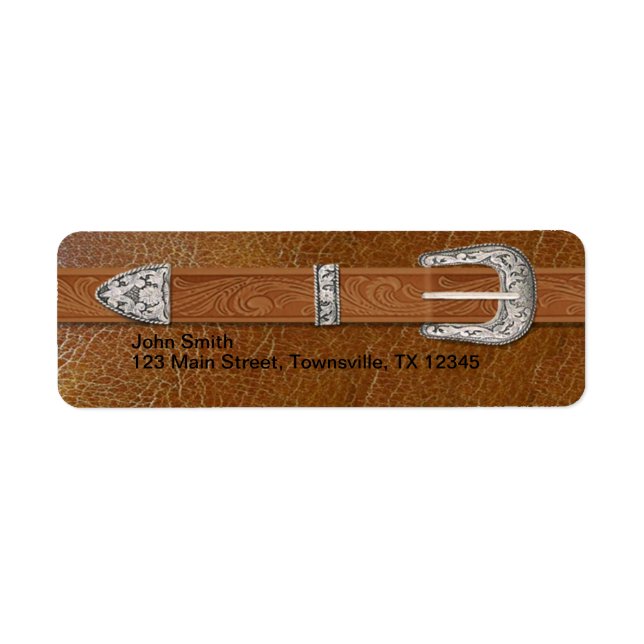 Étiquette Boucle d'argent et cuir (Devant)