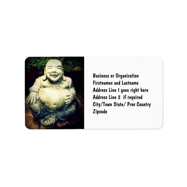 Étiquette Bouddha riant (Devant)
