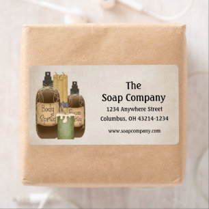 Étiquette Bougie artisanale et produits corporels