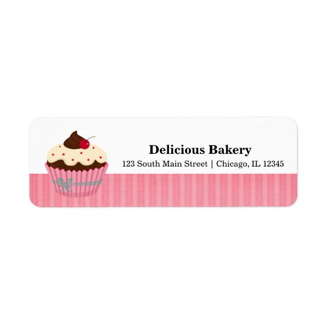 Étiquette Boulangerie Cupcake (Devant)
