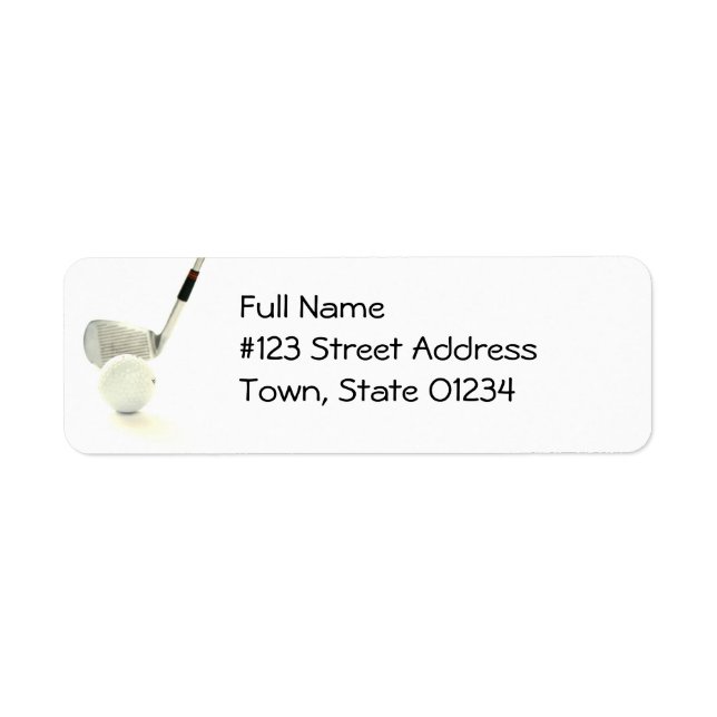 Étiquette Boule de golf et boîte aux lettres Club (Devant)