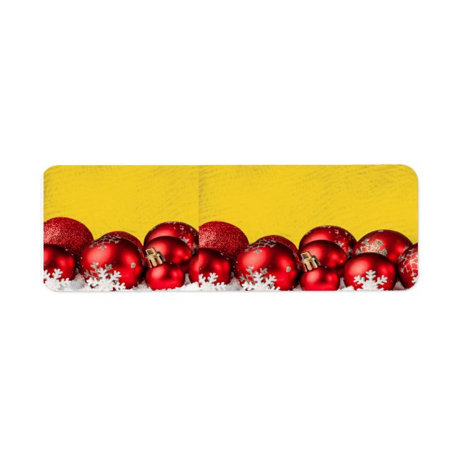 Étiquette Boules de Noël rouge sucre de canne (Devant)
