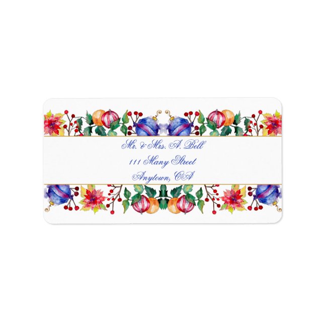 Étiquette Boules de Noël Waterton (Devant)