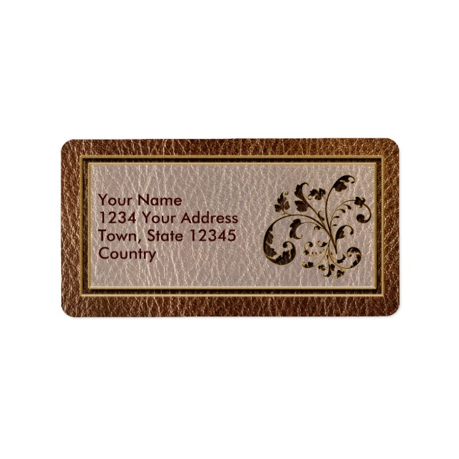 Étiquette Bouquet en cuir 2 (Devant)