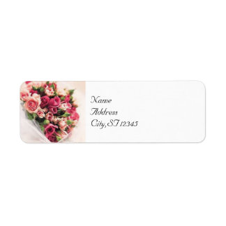 Étiquette Bouquet rose