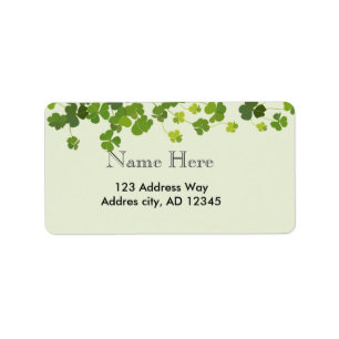 Étiquette bouquet shamrock, jour de st patrick