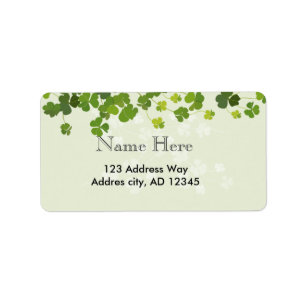 Étiquette bouquet shamrock, jour de st patrick