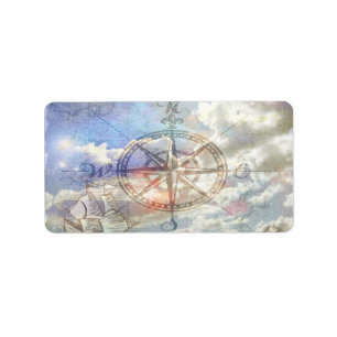 Étiquette Boussole de nuages