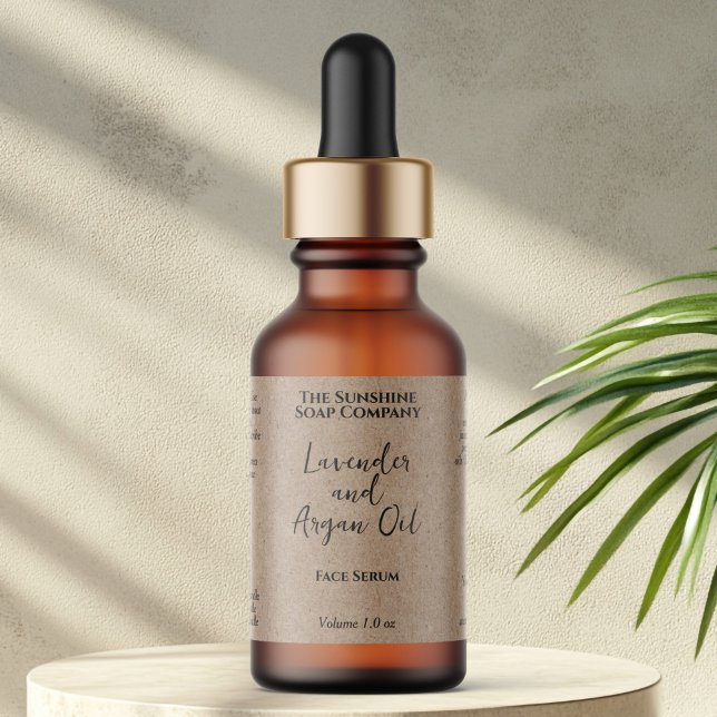 Étiquette Bouteille compte-gouttes de cosmétiques minimalist (Créateur téléchargé)