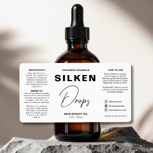 Étiquette Bouteille cosmétique minimaliste moderne de beauté